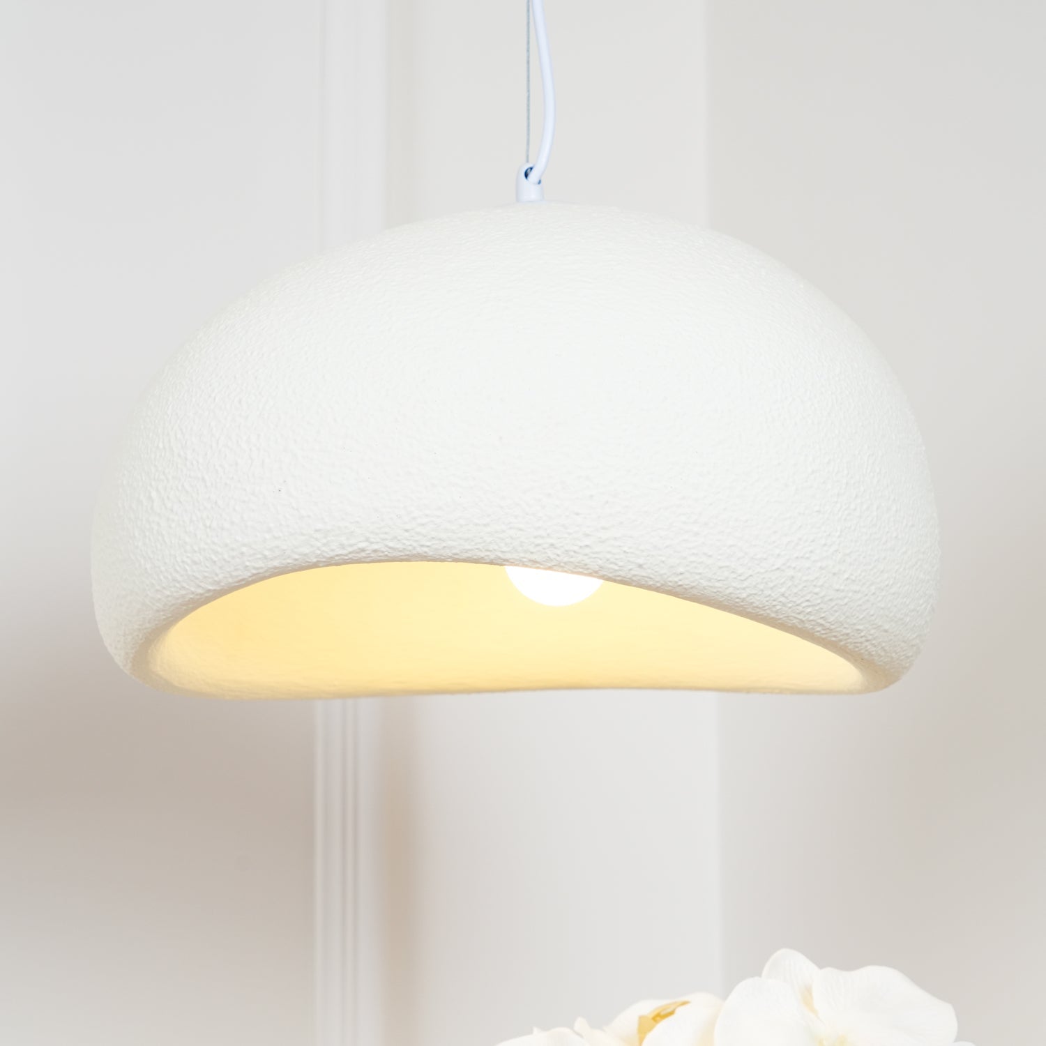 Khmara Pendant Light LED 11.8 in Grey Indoor Ceiling Lamp Adjustable Hanging | Thomler