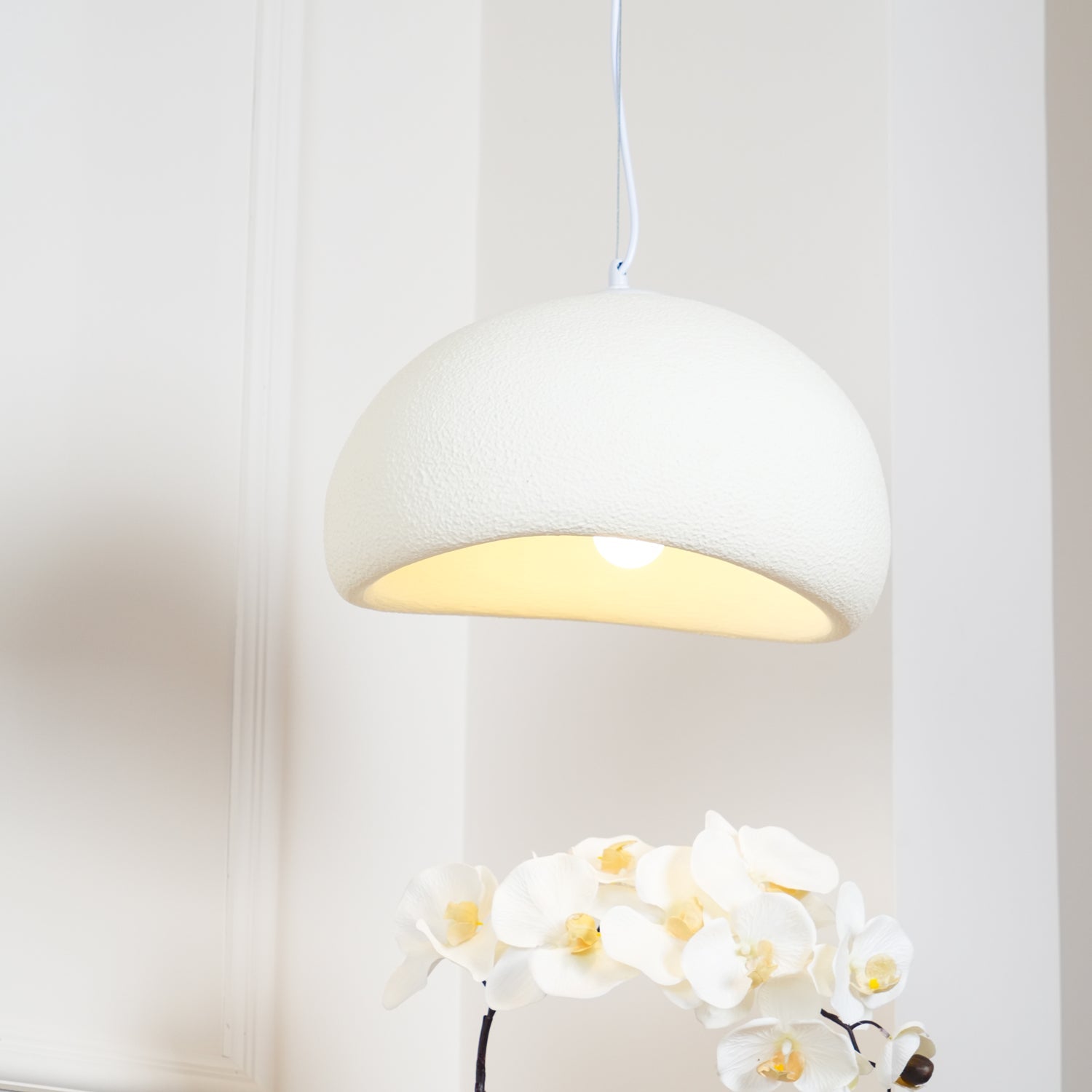 Khmara Pendant Light LED 11.8 in Grey Indoor Ceiling Lamp Adjustable Hanging | Thomler