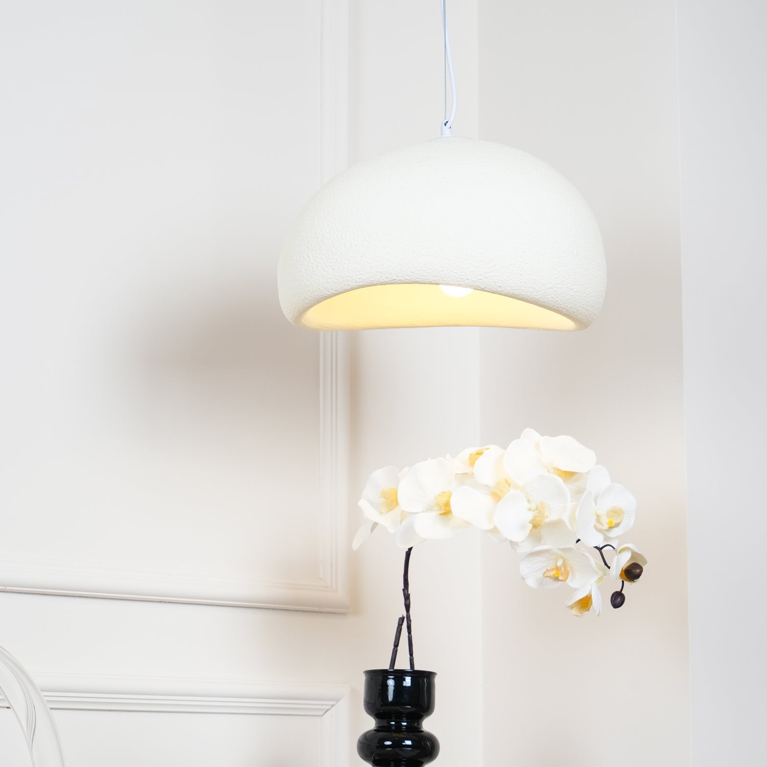 Khmara Pendant Light LED 11.8 in Grey Indoor Ceiling Lamp Adjustable Hanging | Thomler