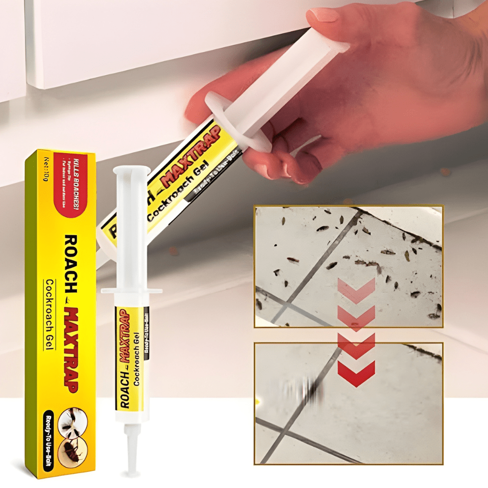 Roach Bait Gel Traps Indoor Safe Odorless Cockroach Killer for Kitchen Bathroom Basement | Thomler