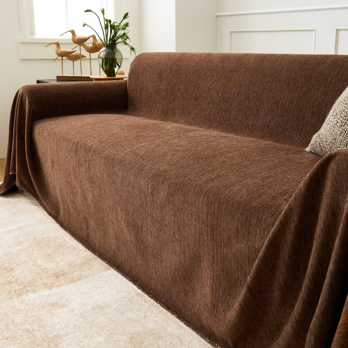 Textured Furniture Throw Blanket for Couches – Scratch-Resistant & Machine Washable | Thomler