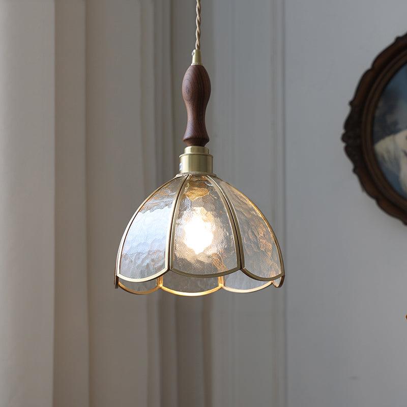 Pendant Light Stained Glass Cone 10.6 in Adjustable Kitchen Dining Room Hanging Lamp | Thomler
