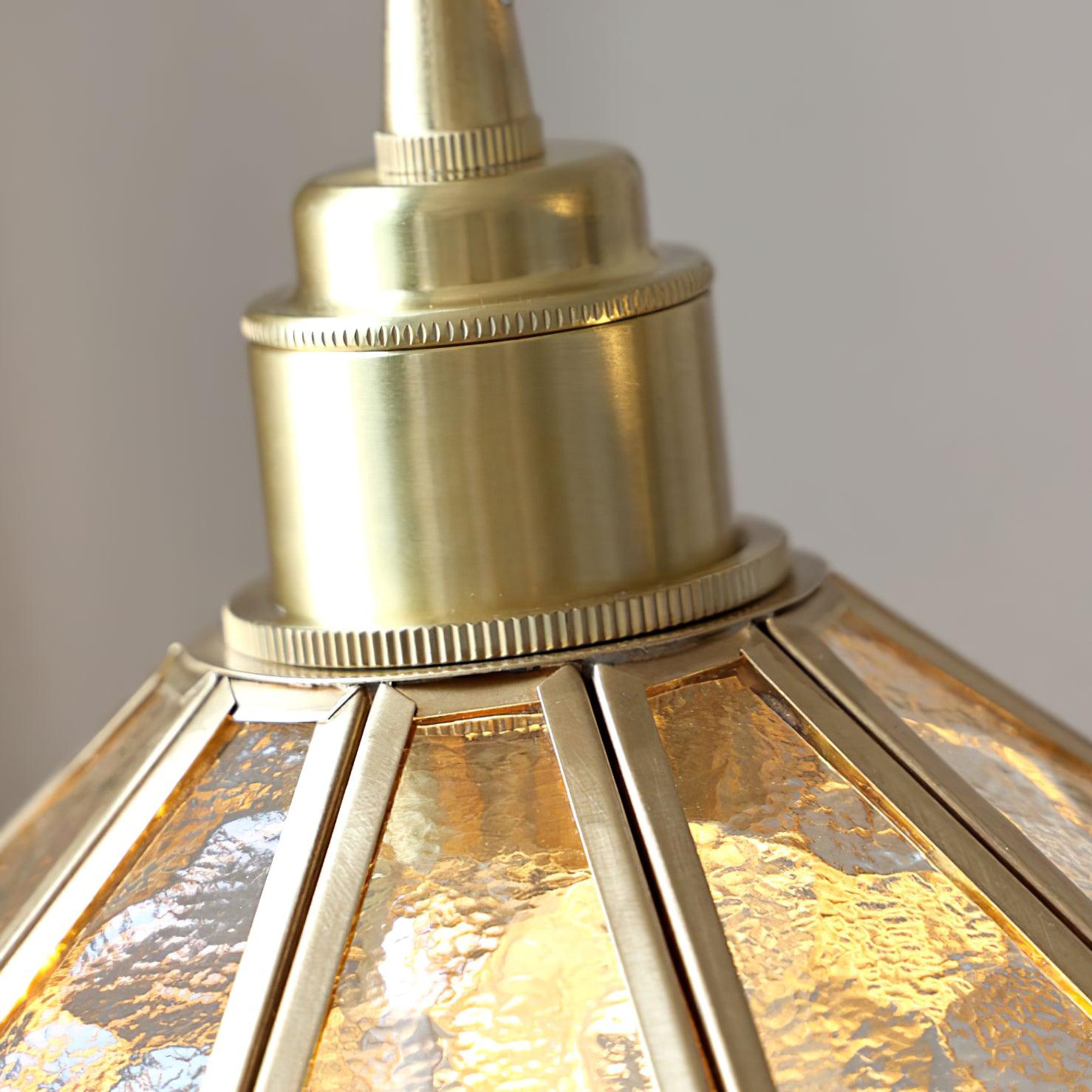 Pendant Light Stained Glass Cone 10.6 in Adjustable Kitchen Dining Room Hanging Lamp | Thomler