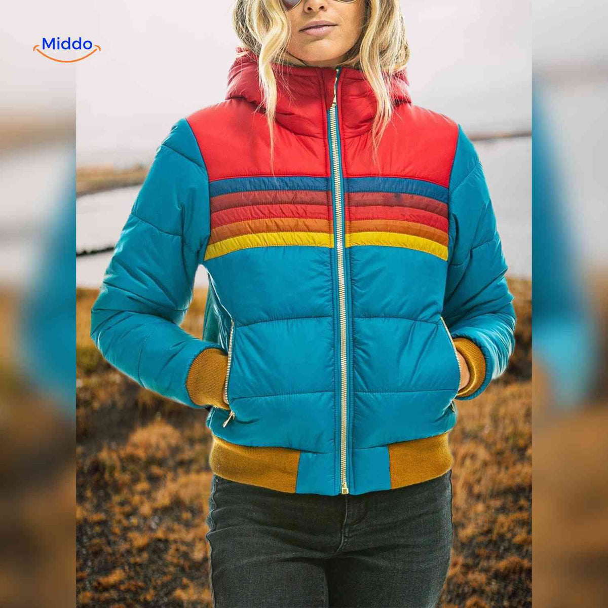 Quilted Hooded Puffer Jacket – Water-Resistant, Cotton-Lined Lightweight Coat for Women | Thomler