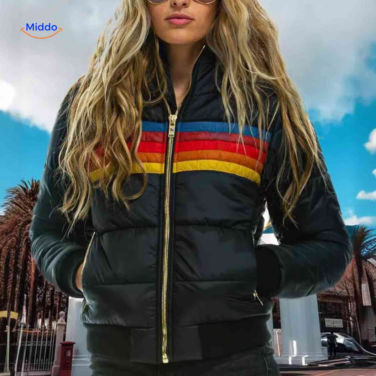Quilted Hooded Puffer Jacket – Water-Resistant, Cotton-Lined Lightweight Coat for Women | Thomler