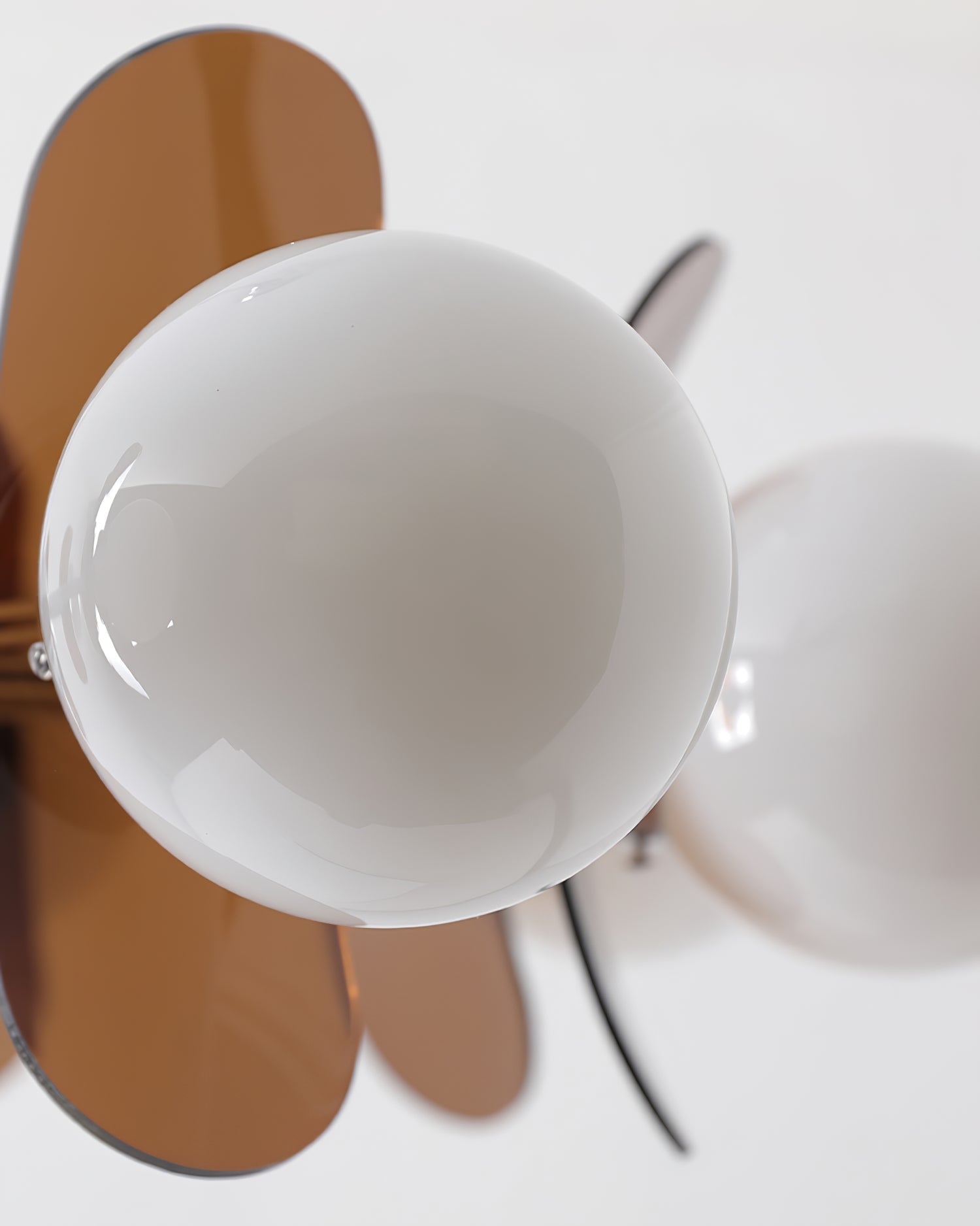 Pendant Light Chrome Glass 60.0 cm Orange Dining Room Sputnik Ceiling Fixture Modern Hanging Lamp | Thomler