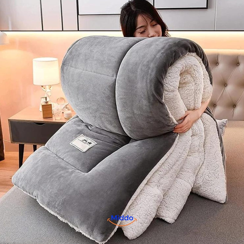 Weighted Wool-Velvet Throw Blanket – 5.5–9 lb Deep Pressure Comfort for Restful Sleep & Warmth | Thomler