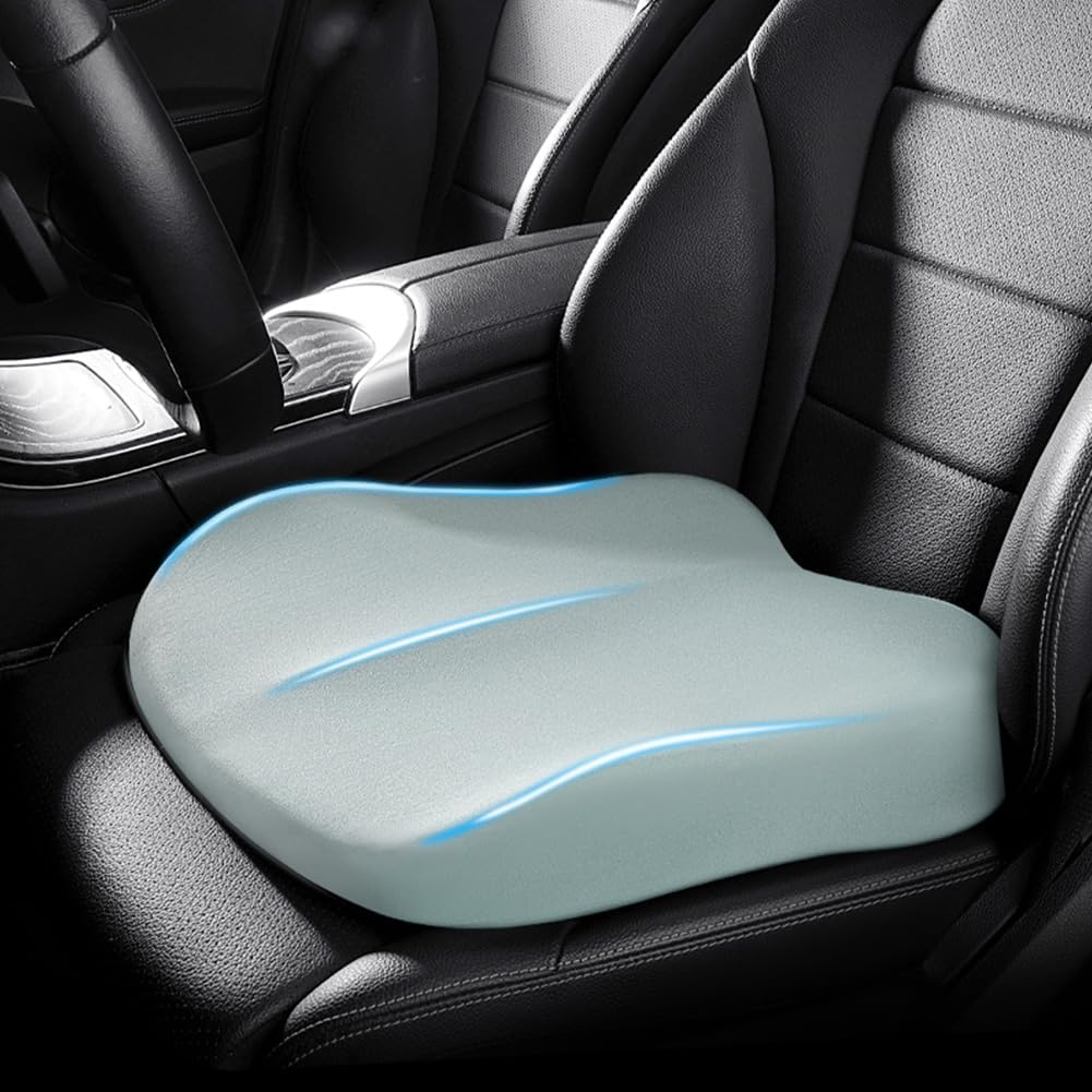 Memory Foam Car Seat Booster Cushion – Elevates Height for Better Road View & Posture Support | Thomler