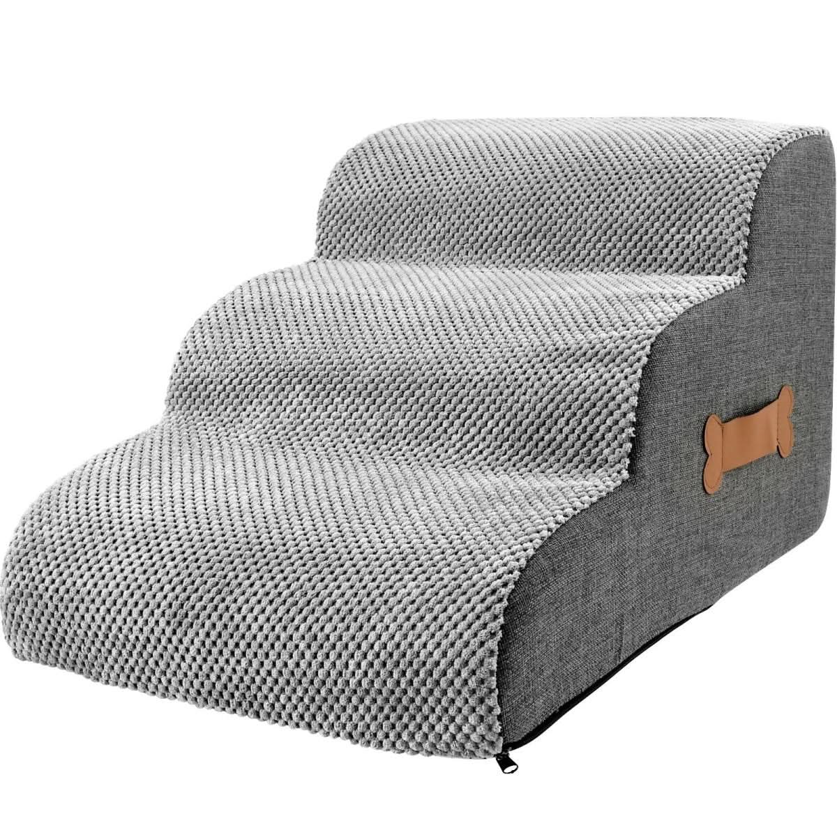 Pet Ramp Steps for Dogs and Cats – Cushioned Foam Staircase for Bed & Couch Access | Thomler