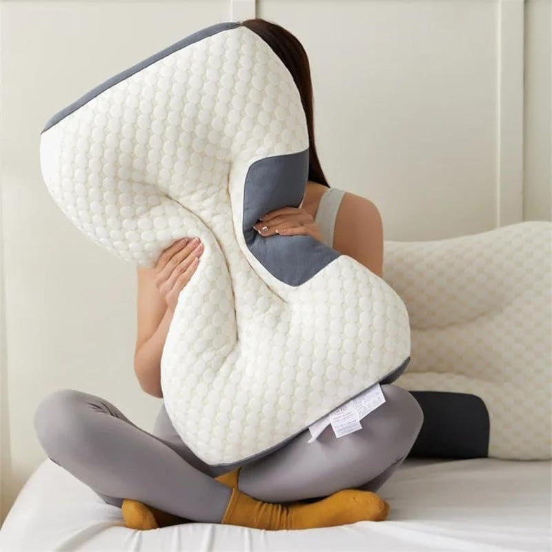 Contour Memory Foam Pillow for Neck Pain Relief – Ergonomic Sleep Support with Breathable Honeycomb Mesh for Side & Back Sleepers | Thomler