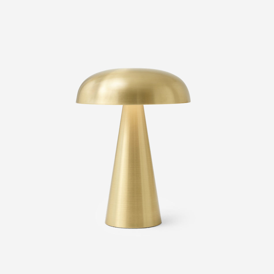 Table Lamp Aluminum 6.1 in x 8.2 in Mushroom Shade Gold Gray Blue Black Red Copper Brown USB Desk Light | Thomler