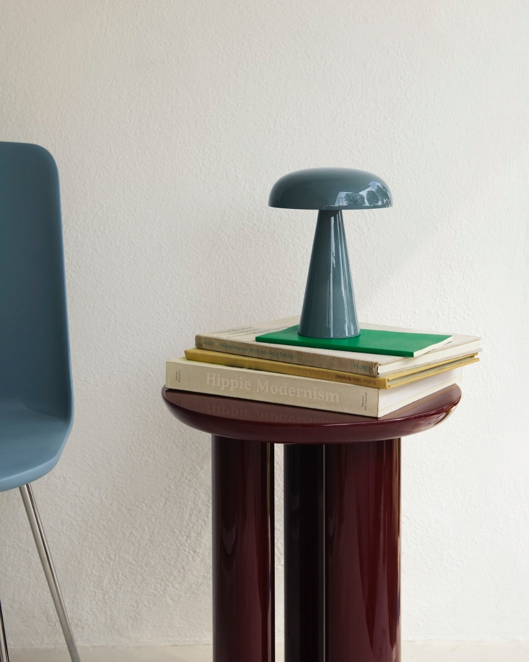 Table Lamp Aluminum 6.1 in x 8.2 in Mushroom Shade Gold Gray Blue Black Red Copper Brown USB Desk Light | Thomler