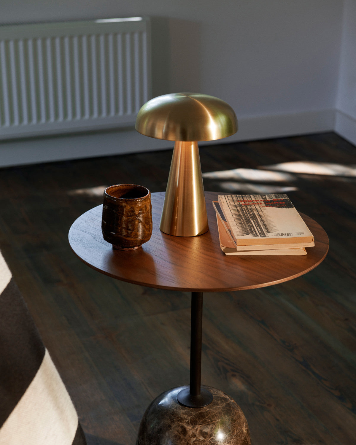 Table Lamp Aluminum 6.1 in x 8.2 in Mushroom Shade Gold Gray Blue Black Red Copper Brown USB Desk Light | Thomler
