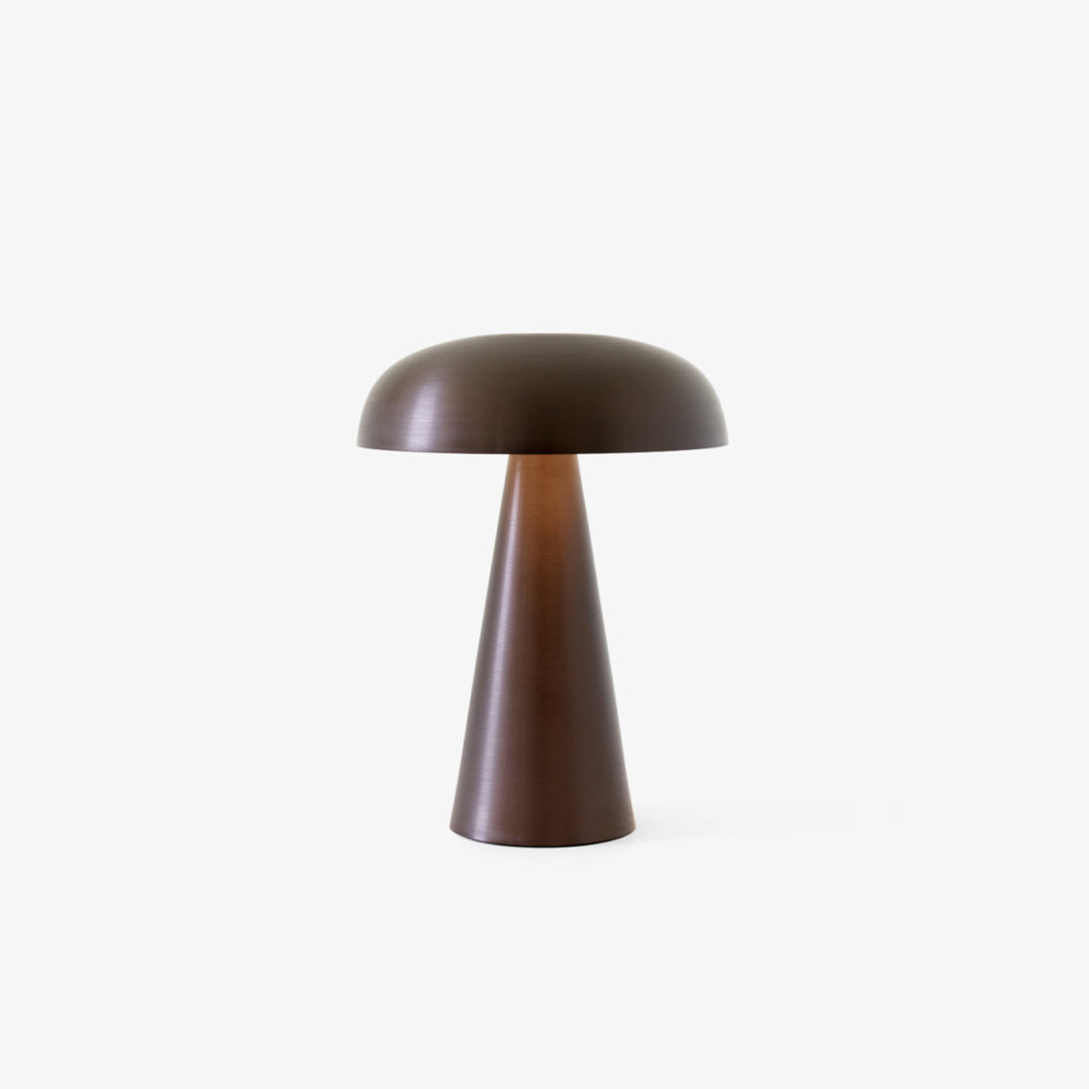 Table Lamp Aluminum 6.1 in x 8.2 in Mushroom Shade Gold Gray Blue Black Red Copper Brown USB Desk Light | Thomler