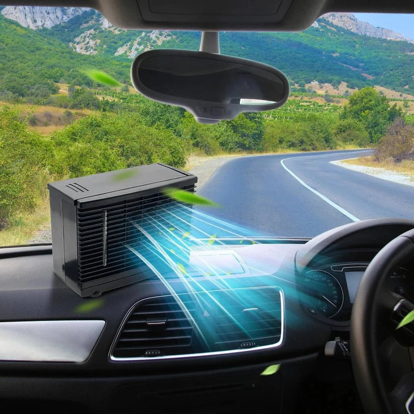 12V Vehicle Air Cooler with Evaporative Mist Technology for Dashboard – Quiet Portable Fan for Cars, Trucks & RVs | Thomler
