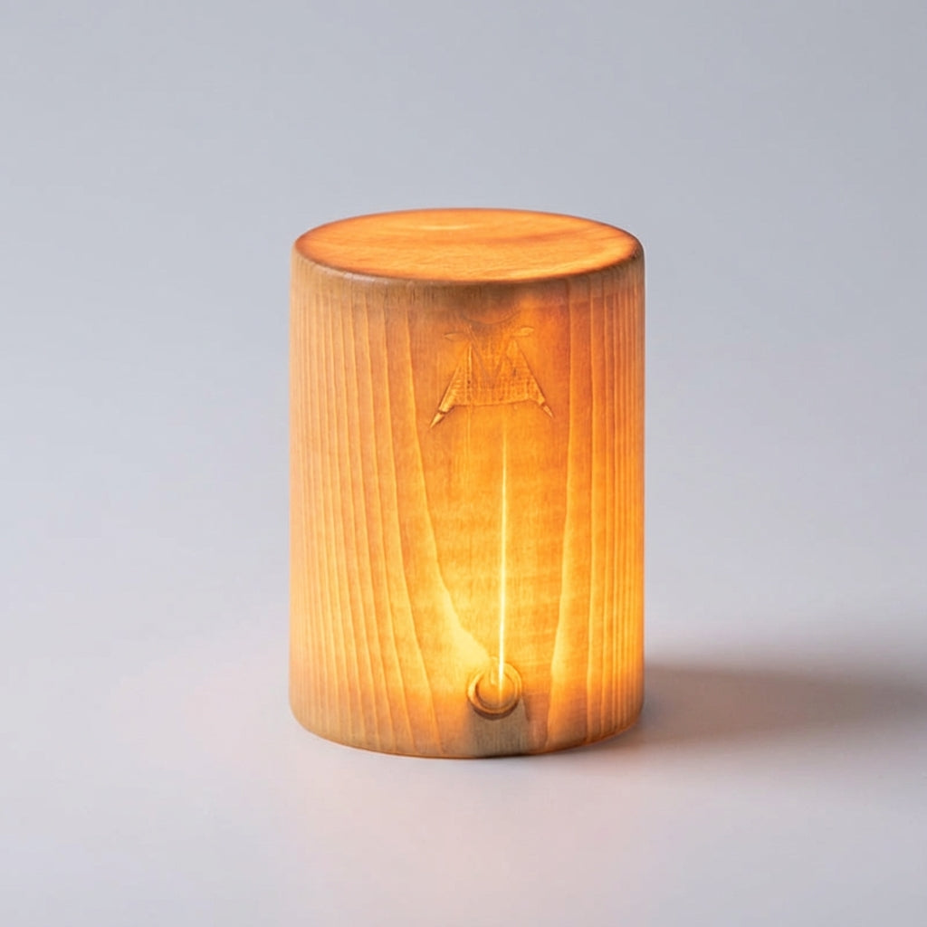 Table Lamp Wood Look Rechargeable LED Natural Bedroom Bedside Touch Dimmable Cordless Ambient Night Light Japandi Scandinavian Decor | Thomler