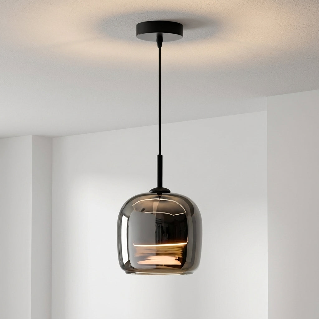 Glass Globe Drop Light with E27 Base – Modern Rounded Shade for Dining & Kitchen | Thomler