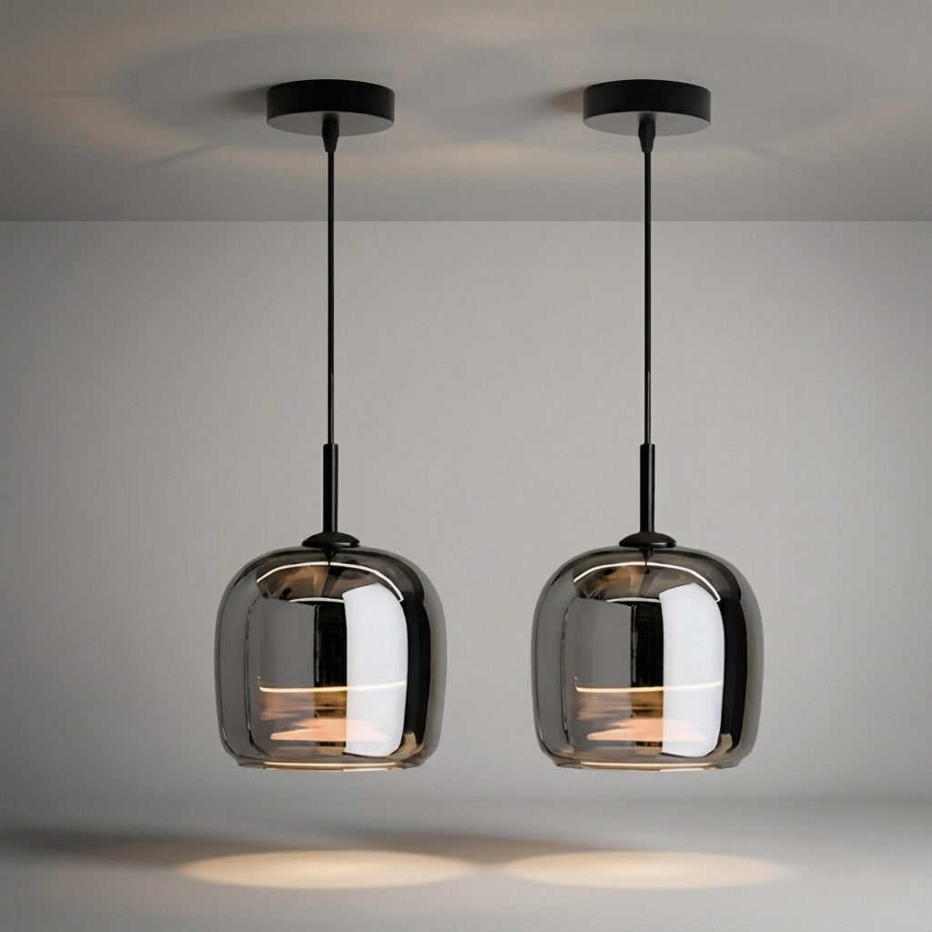 Glass Globe Drop Light with E27 Base – Modern Rounded Shade for Dining & Kitchen | Thomler