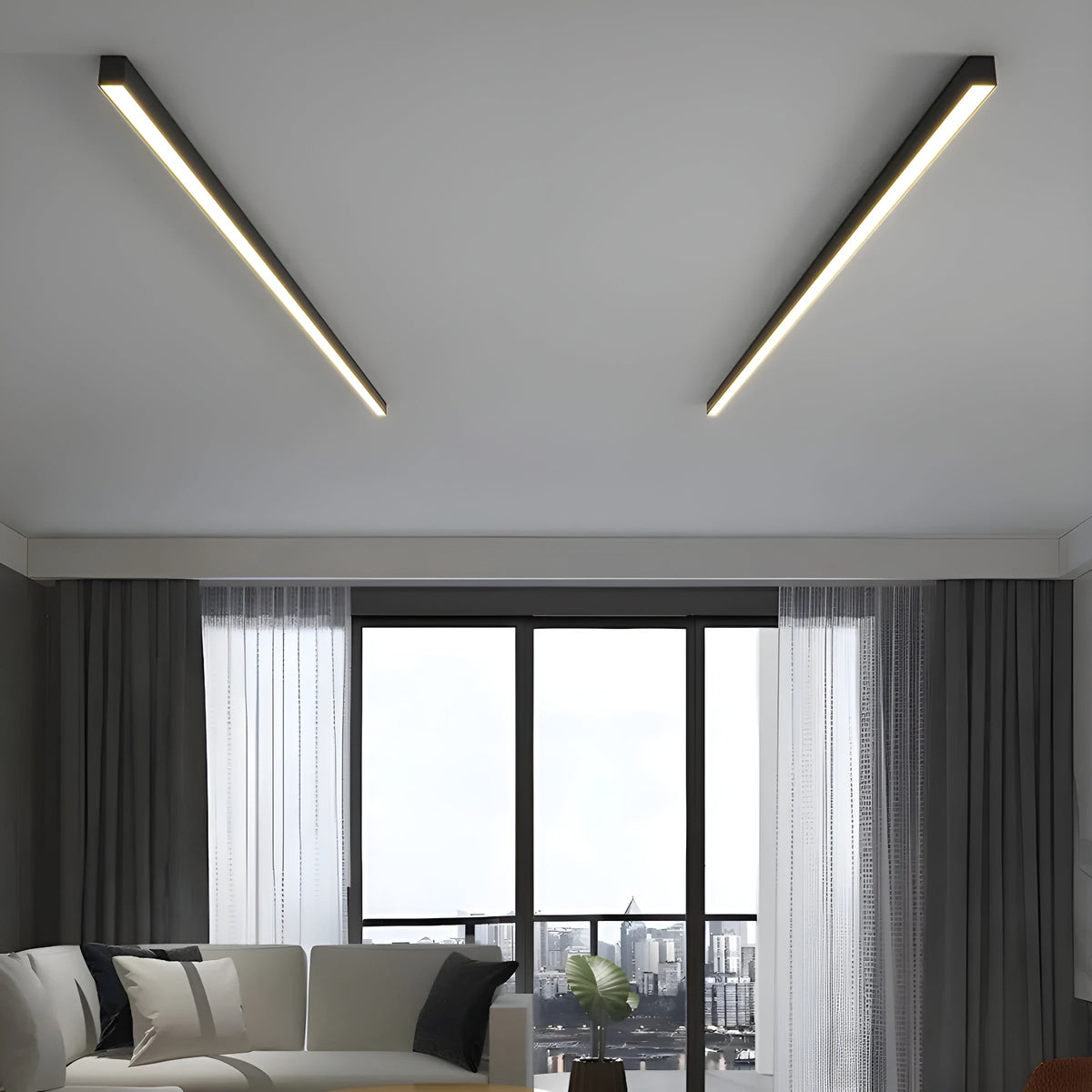 Modern Slim LED Ceiling Light – Ultra-Thin Flush Mount Fixture for Living Room, Bedroom & Dining Room | Thomler