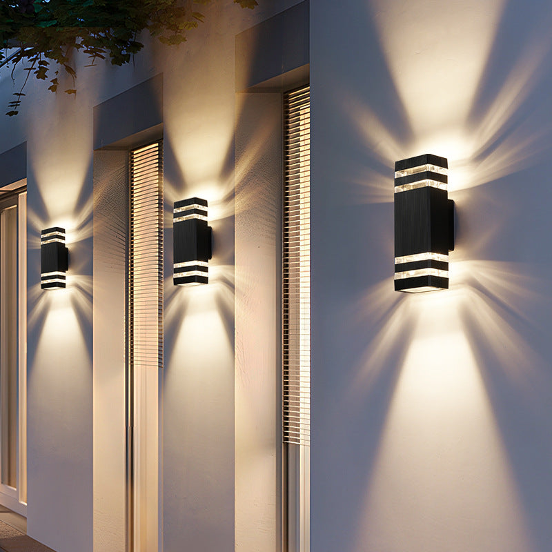 Weather-Resistant Bidirectional Outdoor Sconce with Glass Shade for Patios & Porches | Thomler