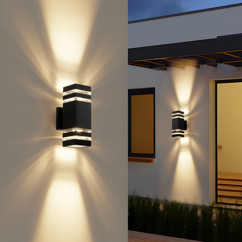 Weather-Resistant Bidirectional Outdoor Sconce with Glass Shade for Patios & Porches | Thomler