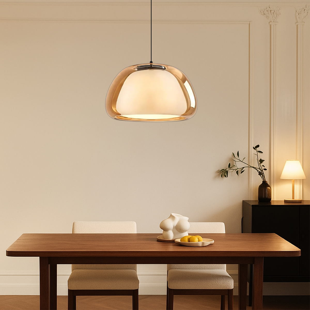 Contemporary Glass Globe Ceiling Fixture E27 10-Inch | Thomler