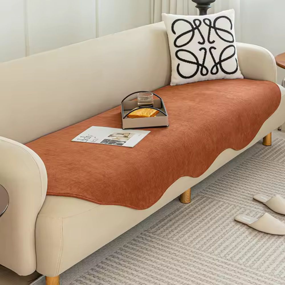 Quilted Microfiber Couch Cover – Non-Slip Protector for Sofas – Year-Round Furniture Shield in Solid Colors | Thomler