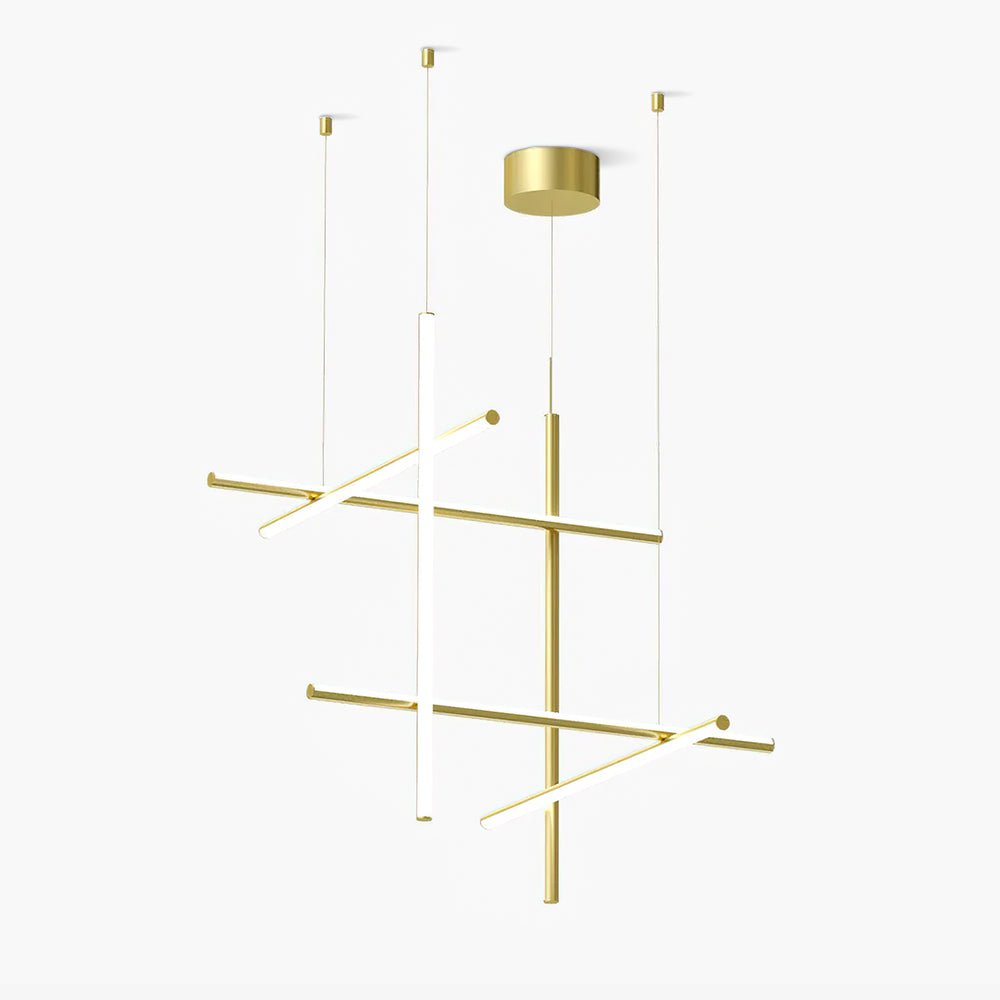 Pendant Light Aluminium Integrated LED 175.0 cm Black Modern Dining Room Linear Chandelier Modular Ceiling Lighting | Thomler