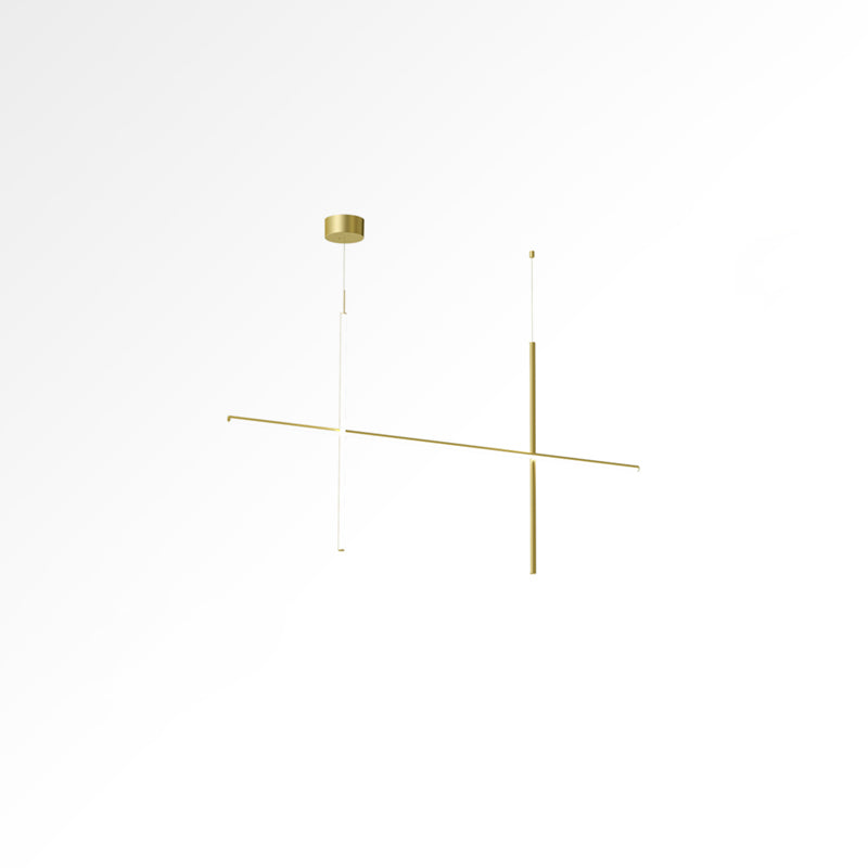 Pendant Light Aluminium Integrated LED 175.0 cm Black Modern Dining Room Linear Chandelier Modular Ceiling Lighting | Thomler