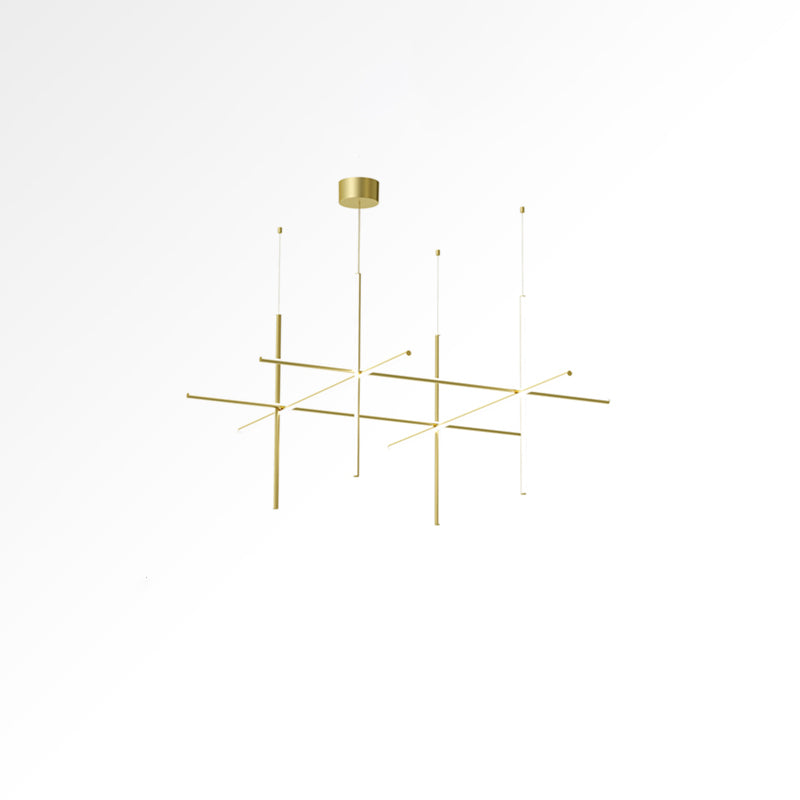 Pendant Light Aluminium Integrated LED 175.0 cm Black Modern Dining Room Linear Chandelier Modular Ceiling Lighting | Thomler