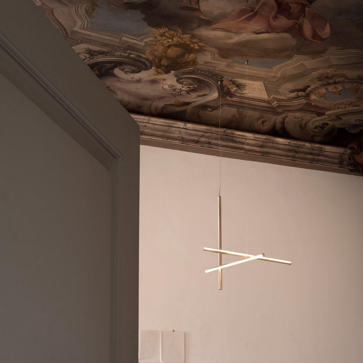 Pendant Light Aluminium Integrated LED 175.0 cm Black Modern Dining Room Linear Chandelier Modular Ceiling Lighting | Thomler