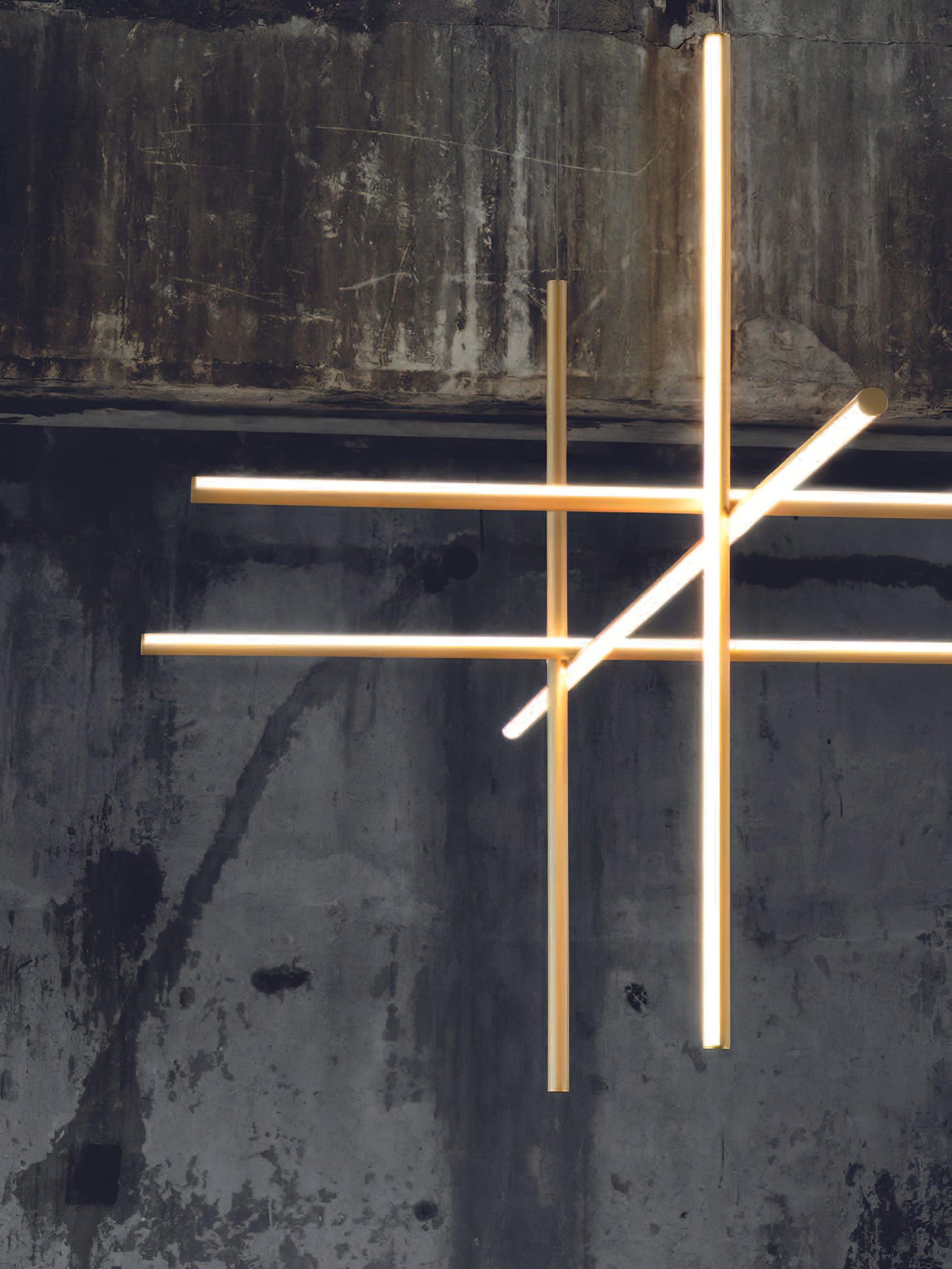 Pendant Light Aluminium Integrated LED 175.0 cm Black Modern Dining Room Linear Chandelier Modular Ceiling Lighting | Thomler
