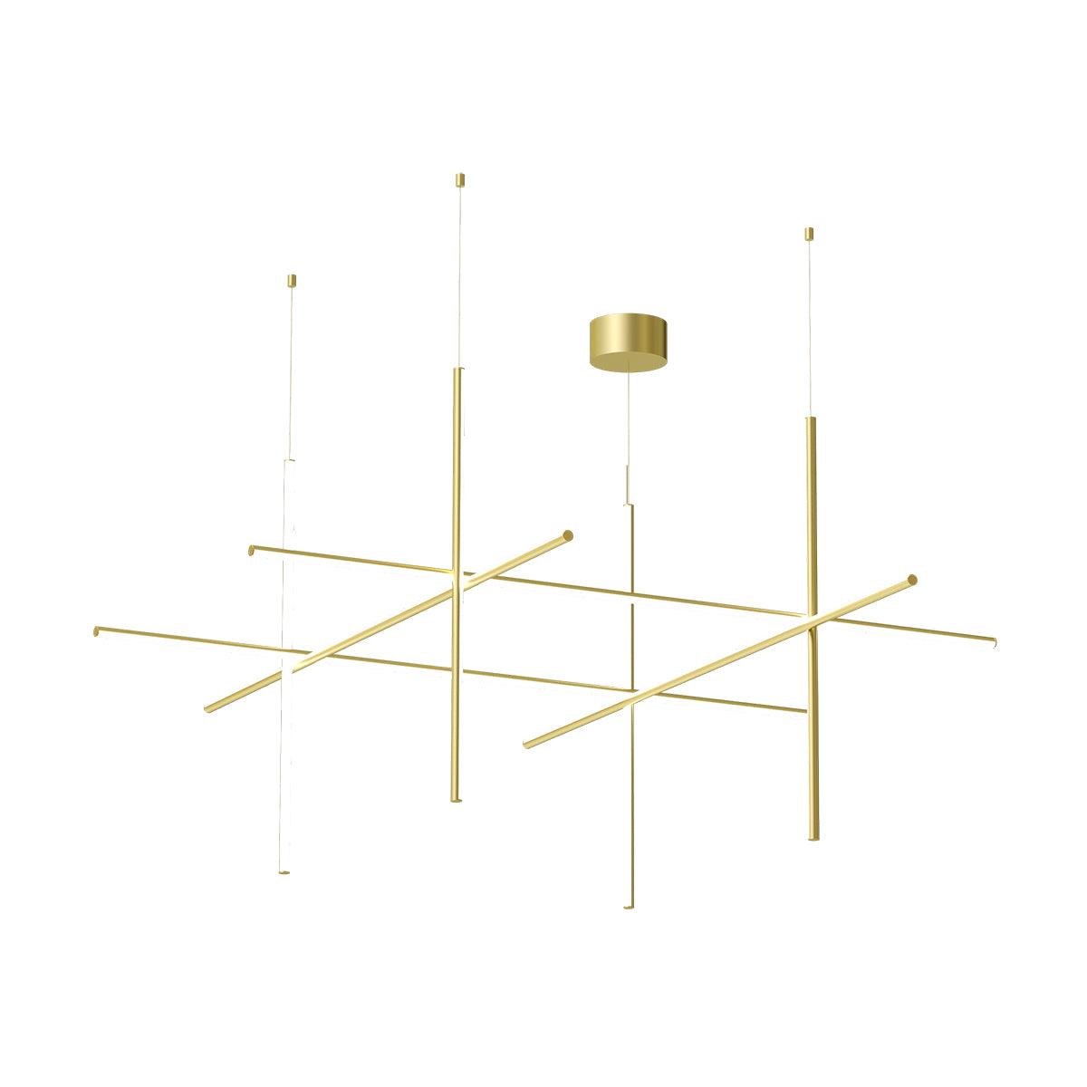 Pendant Light Aluminium Integrated LED 175.0 cm Black Modern Dining Room Linear Chandelier Modular Ceiling Lighting | Thomler