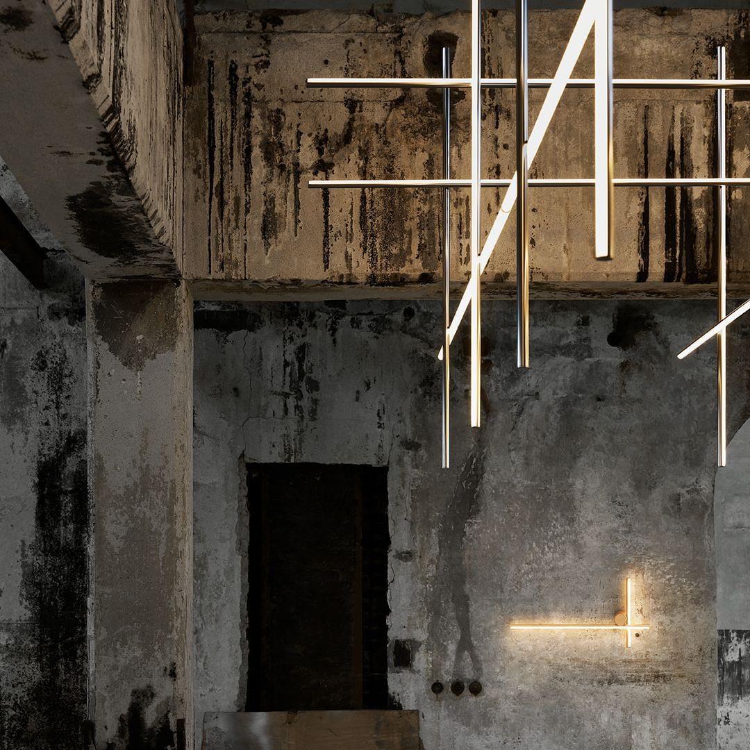 Pendant Light Aluminium Integrated LED 175.0 cm Black Modern Dining Room Linear Chandelier Modular Ceiling Lighting | Thomler