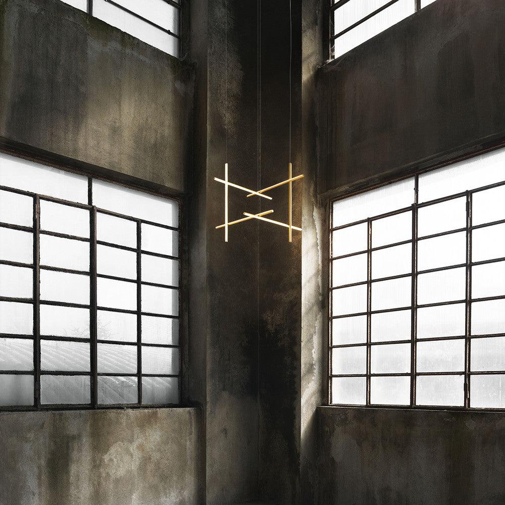 Pendant Light Aluminium Integrated LED 175.0 cm Black Modern Dining Room Linear Chandelier Modular Ceiling Lighting | Thomler