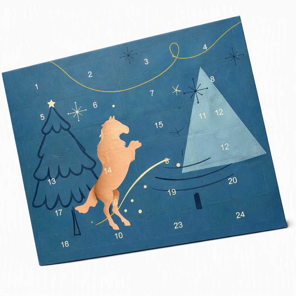 Horse Lover's 24-Day Countdown Calendar with Grooming Essentials & Rider Treats | Thomler