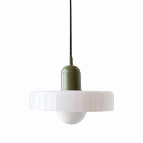 Glass Disc Pendant Light with Adjustable Cord – Modern Ceiling Fixture for Dining Room, Kitchen Island & Living Room | Thomler
