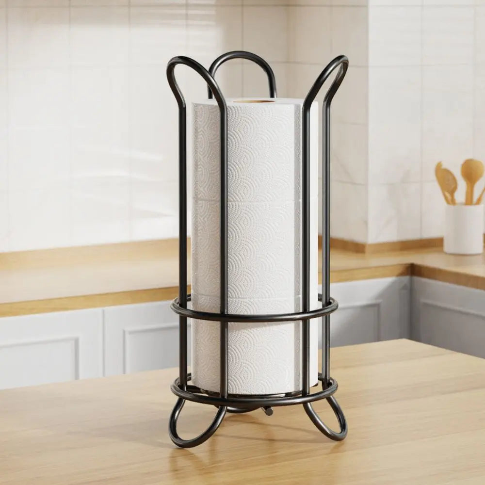 Freestanding Toilet Paper Holder Stand – Vertical Chrome Bathroom Storage Organizer for Spare Rolls | Modern Space-Saving Design | Thomler