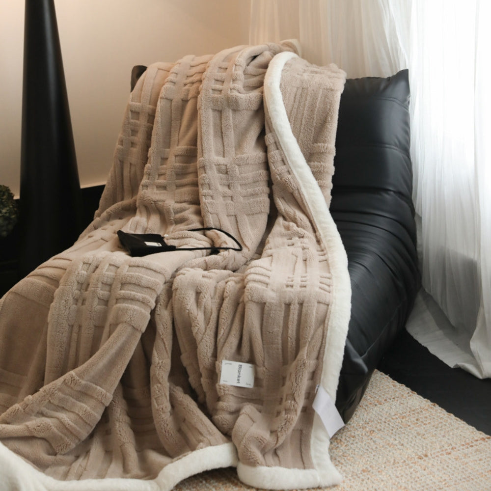 Textured Microfiber Throw Blanket for Couch & Bed – Plush Warmth for Fall & Winter | Thomler