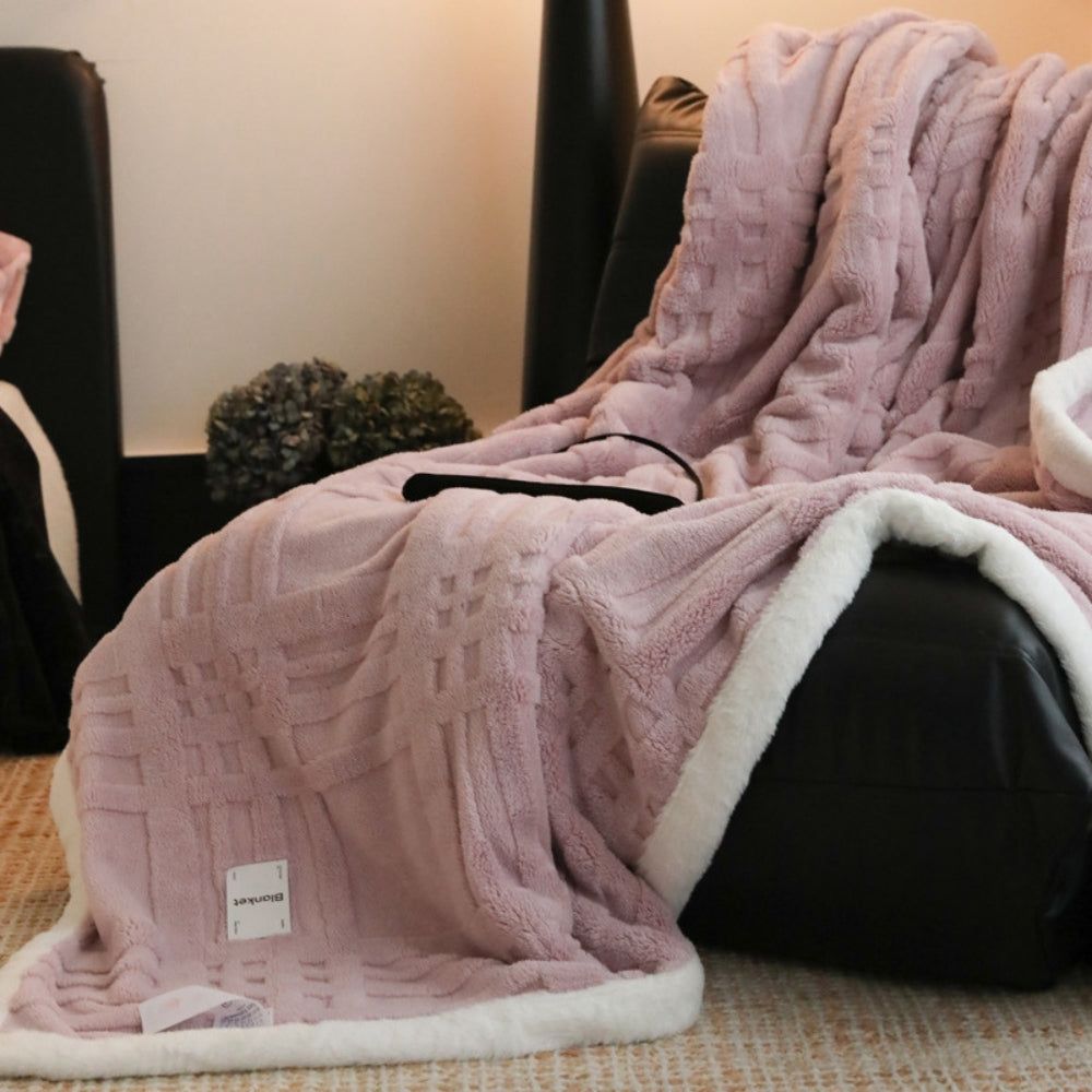 Textured Microfiber Throw Blanket for Couch & Bed – Plush Warmth for Fall & Winter | Thomler