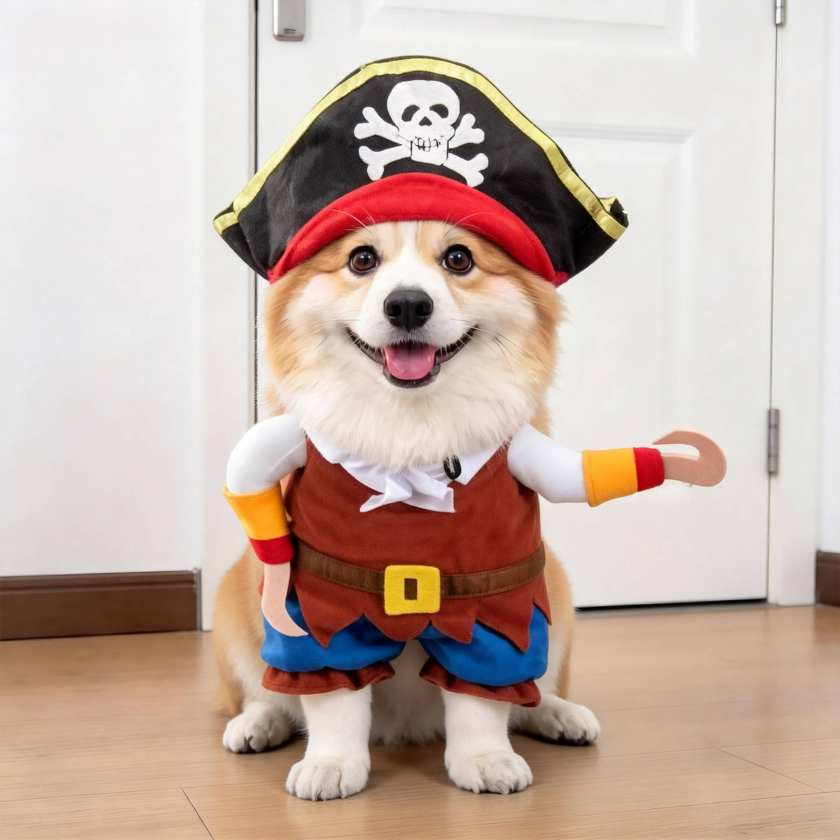 Pet Costume with Padded Fake Arms – 3D Walking Illusion for Dogs & Cats – Halloween Party Outfit | Thomler