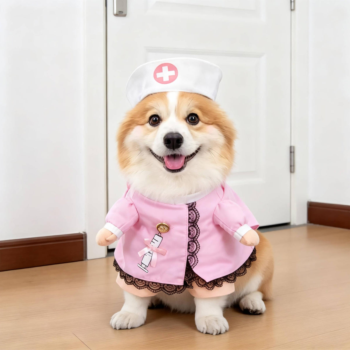 Pet Costume with Padded Fake Arms – 3D Walking Illusion for Dogs & Cats – Halloween Party Outfit | Thomler