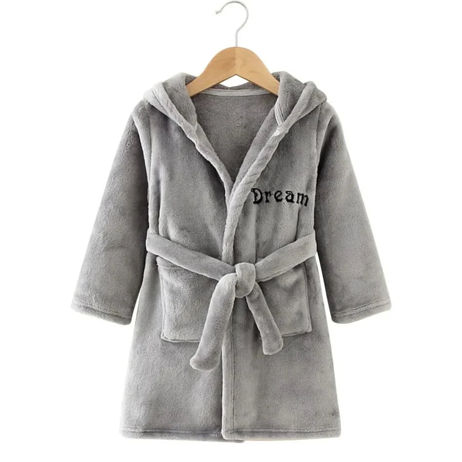Kids' Hooded Robe – Plush Fleece Wrap with Fun Character Graphics for Boys & Girls | Thomler
