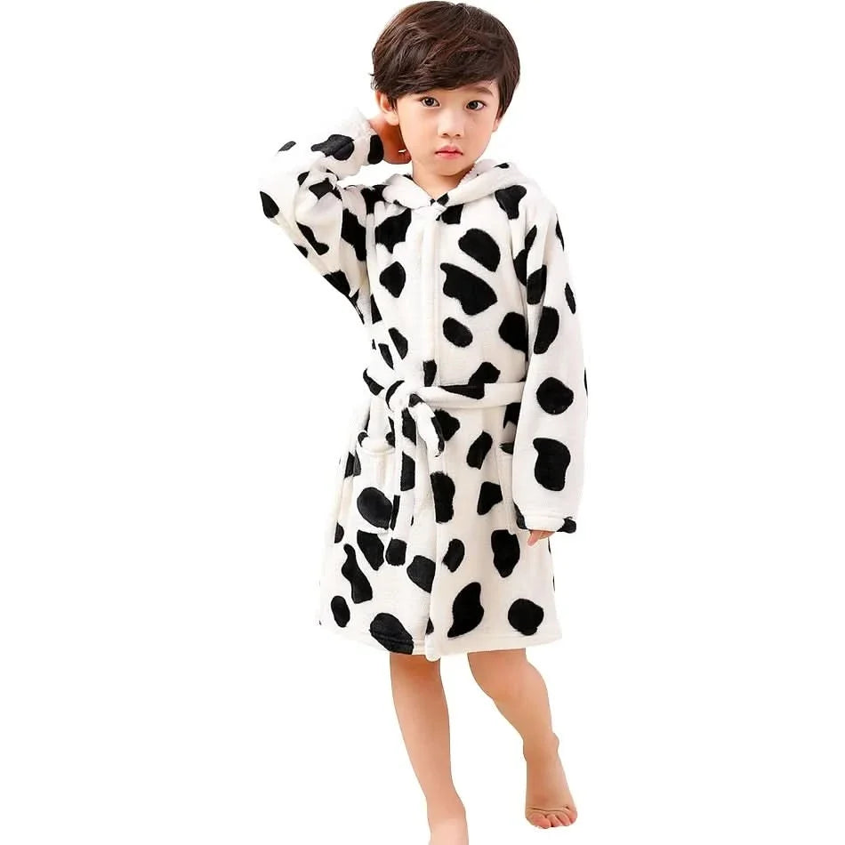 Kids' Hooded Robe – Plush Fleece Wrap with Fun Character Graphics for Boys & Girls | Thomler