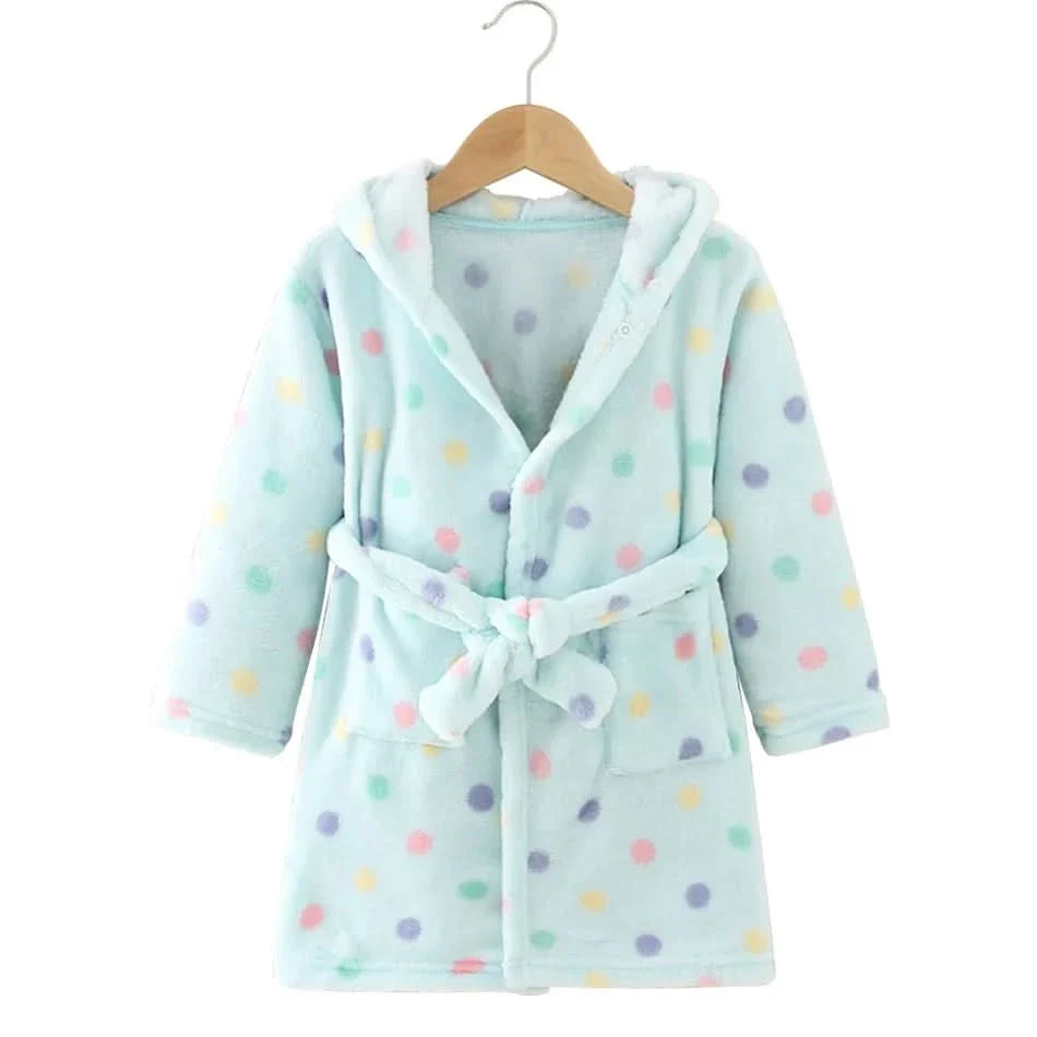 Kids' Hooded Robe – Plush Fleece Wrap with Fun Character Graphics for Boys & Girls | Thomler