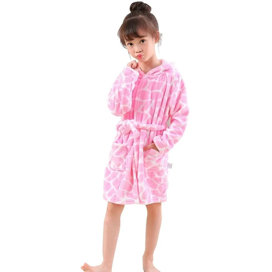 Kids' Hooded Robe – Plush Fleece Wrap with Fun Character Graphics for Boys & Girls | Thomler