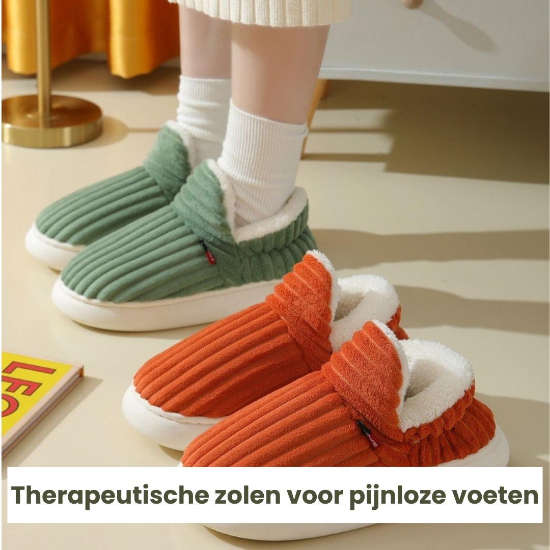Plush Fleece Therapeutic Slippers – Cushioned Support for Cold Feet, Indoor & Outdoor Wear | Thomler