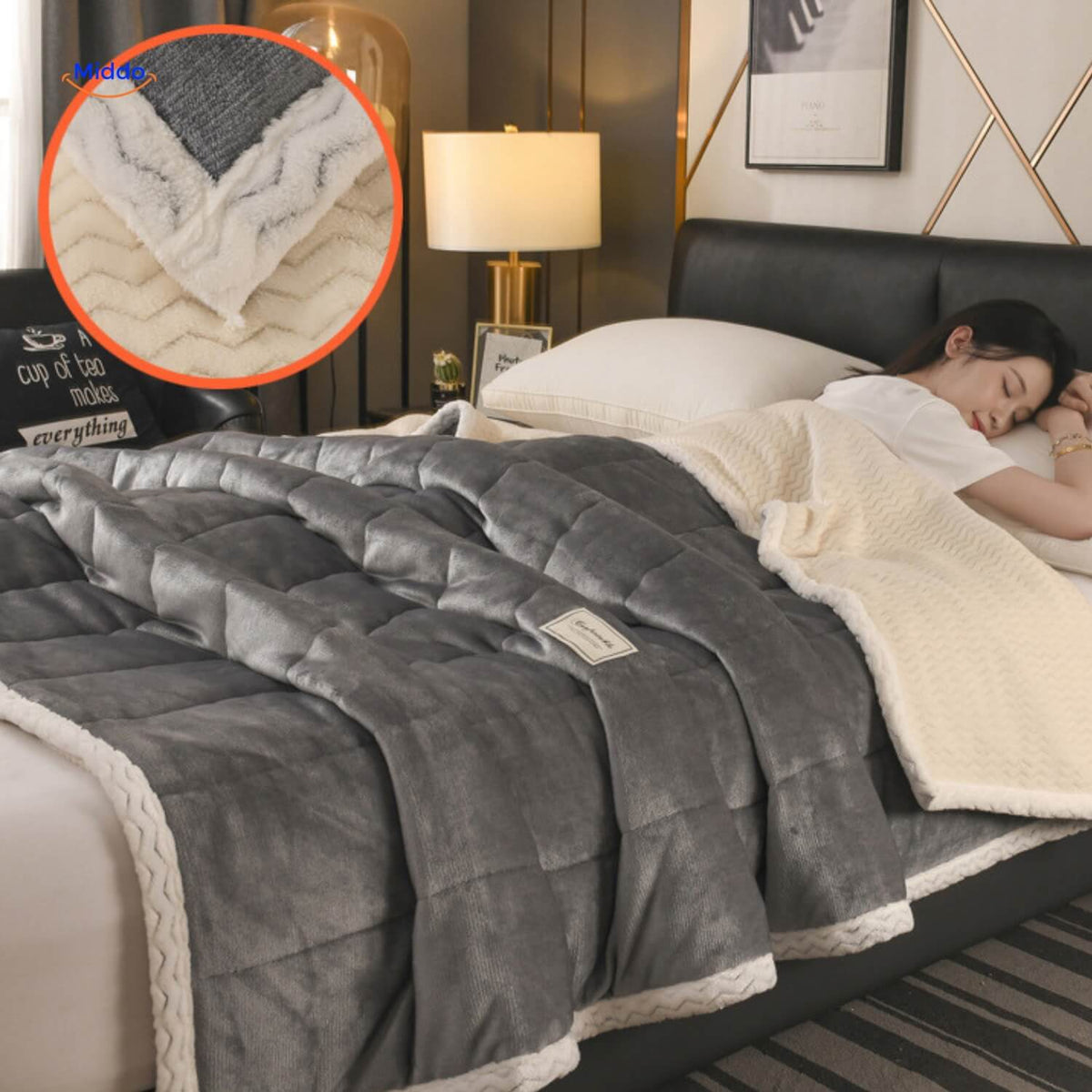 Reversible Plush Fleece Throw Blanket – Ultra-Soft Double-Sided Winter Blanket for Bed & Couch | Thomler