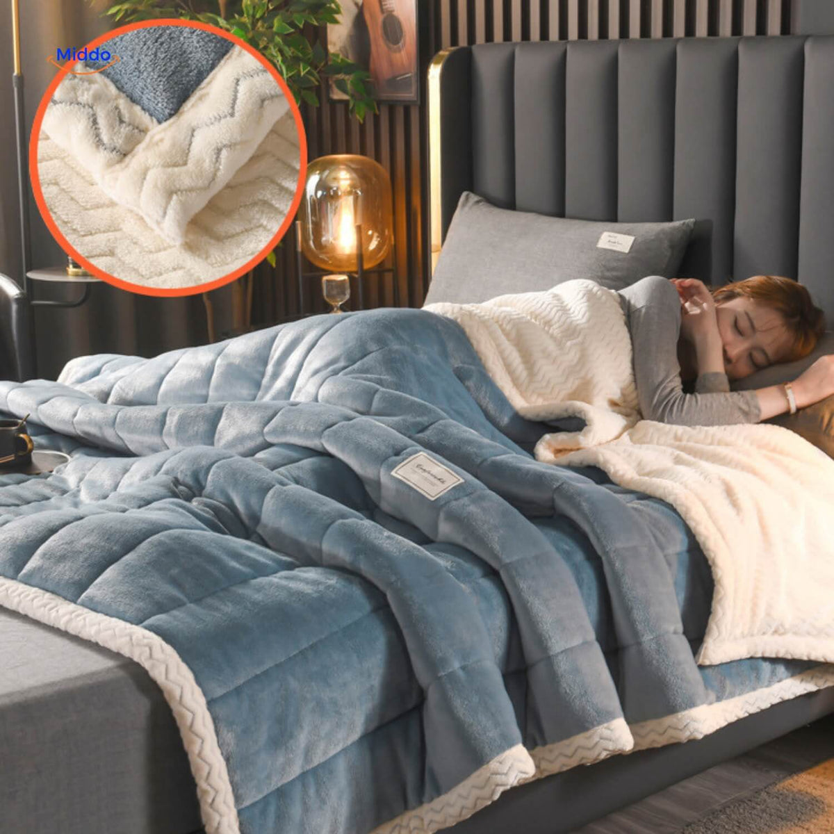 Reversible Plush Fleece Throw Blanket – Ultra-Soft Double-Sided Winter Blanket for Bed & Couch | Thomler