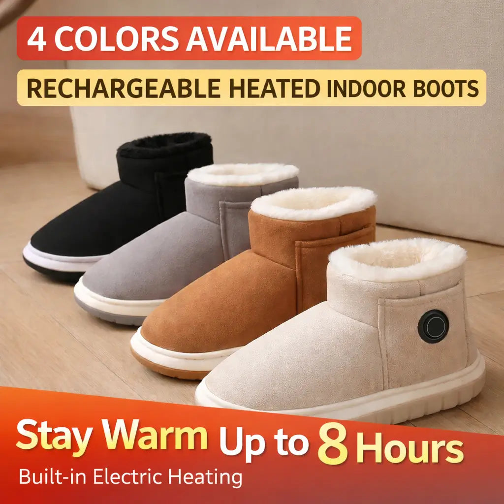 Rechargeable Heated Slippers with 3 Temperature Settings – Indoor/Outdoor Insulated Boots | Thomler